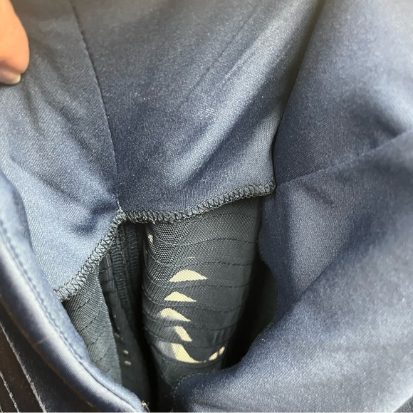 Cocktail Dress Navy Blue Bandage Style Spaghetti Straps JS Collections Size 8 - Picture 7 of 10